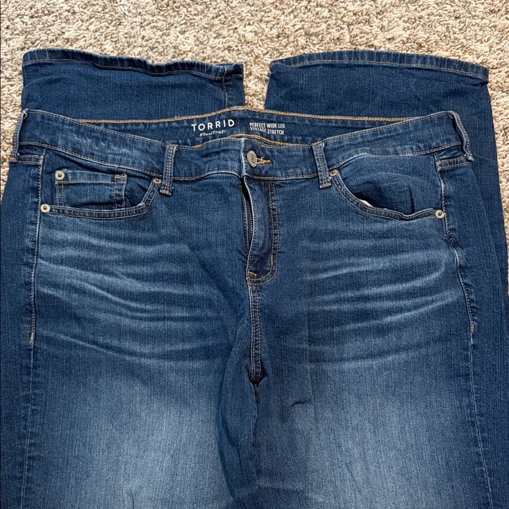 Torrid Indigo Wide Leg Jeans